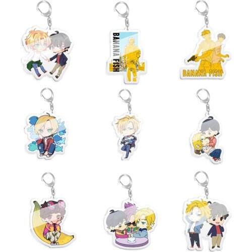 Anime Banana Fish Ash Lynx Okumura Eiji Acrylic Pendant Keychain Keyring Figure Toy Gifts Cosplay