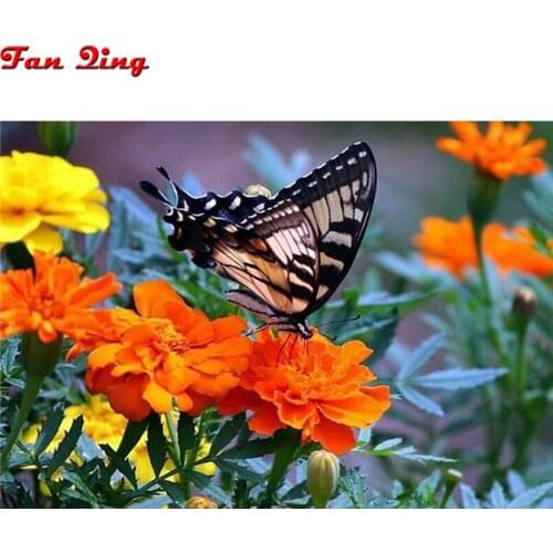 Diamond Painting Full Square Drill Flower Wall Decor Rhinestone Embroidery Mosaic Butterfly 5D Handmade