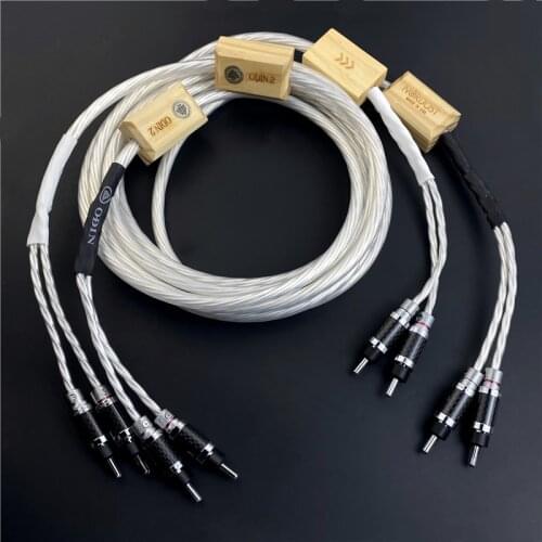 Audiophile Nordost Odin 2 Silver Speaker Cable Carbon Fiber Banana Plug HiFi Audio Line