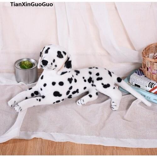 Large 48cm lovely prone dalmatian plush toy soft doll throw pillow birthday gift h2330