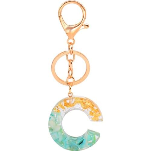 ZOSHI Fashion Tassel Keychains for Keys Women Jewelry A-Z Letters Initial Resin Handbag Pendant Cute Keychain Accessories