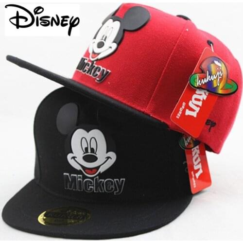 Anime Disney Minnie Mickey Snapback Cotton Baseball Cap Marvel Spiderman Children Hip Hop Hat Baby Travel Hat Dropshipping