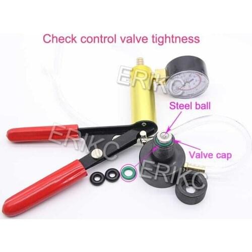 ERIKC Universal CR CRS Injector Valve Assembly Leaking Tightness Tester Diagnostic Tool Vacuum Gauge HNBR Seal O-ring E1024108