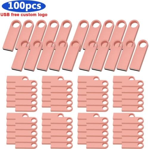 100pcs/lot free Personalize logo Pen drive usb flash drive 128GB 64GB 32GB 16GB 8GB Metal Steel memory USB 2.0 disk Waterproof