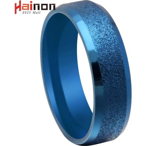 Hainon 5PCs/Pack 316L Stainless Steel Rings Dull Polish Black&Gold Color Rings Wedding Ring Engagement Ring Wholesale
