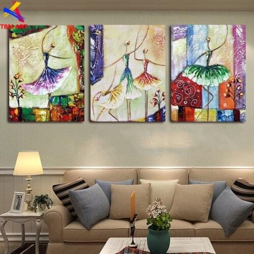 Ballet Dancer Canvas Painting Picture Wall Art Home Decoration 100% Handmade Modern Abstract Oil Painting on Canvas Gift NB001