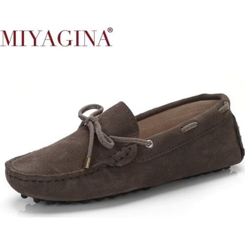 Spring Summer Top brand women Moccasins Shoes Genuine Leather women Flat Shoes Casual Loafers Slip On Driving shoes