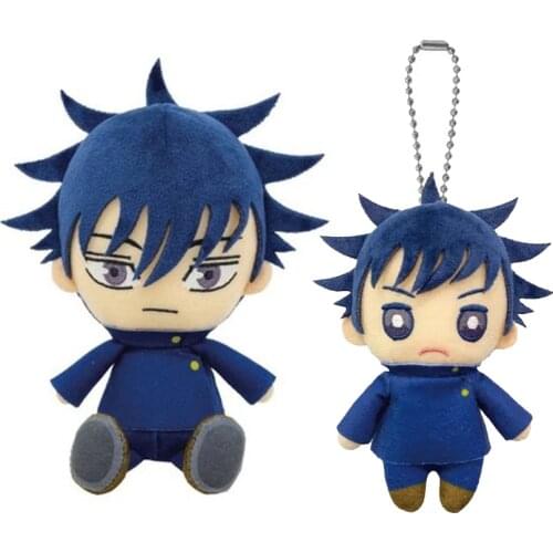 Takerlama Anime Jujutsu Kaisen Fushiguro Megumi Soft Plush Stuffed Doll Pillow Plushie Toy Bag Phone Pendant Costume Props