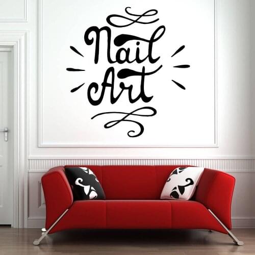 Wall Decal Nail Salon Quotes Wall Stickers Fashion Pattern Decors Art Polish Manicure Pedicure Beauty Salon Removable B107