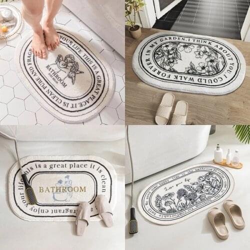 Non-Slip Bath Mat INS Style Doormat Absorbent Carpets Entrance Mats Balcony Porch Area Rugs Living Room Bathroom Tapis
