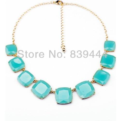 New Arrival Gold Color Jewelry Big Luxury Moonstone Statement Necklace 2014