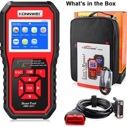 OBD 2 Car Scanner OBD2 Scanner KONNWEI KW850 Full ODB2 Scanner Multi-languages Car Tools ODB Car Diagnostic Tool for Cars Odb2