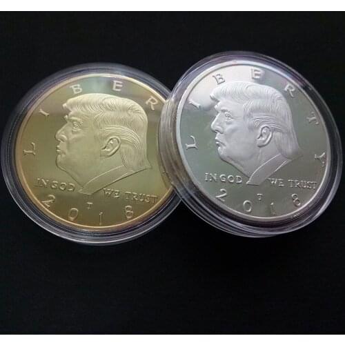 Coins Commemorative Liberty House Collectionble US election American Gold President Donald Trump Metal Statue
