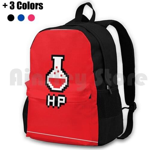Potion-Hp Outdoor Hiking Backpack Riding Climbing Sports Bag Pixel 8Bit 8 Bit Byte Retro Gamer Game Gaming Emo Hipster Katie