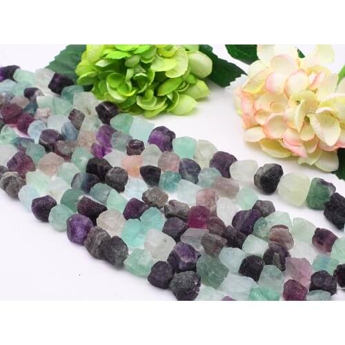 13-15x18-22mm Natural Colotful Fluorite Loose Spacer Beads Stone Beads For DIY Necklace Jewelry Making 15" Free Shipping