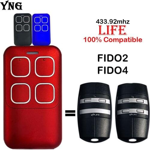 NEW LIFE Remote Control Replacement LIFE FIDO 2 / 4 Garage Door Opener 433mhz Rolling Code