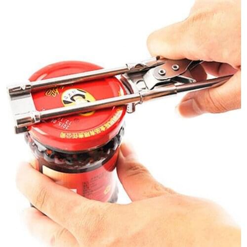 Adjustable Stainless Steel Can Opener Professional Manual Grip Type Can Opener Bottle Opener Kitchen Accessories Gadgets