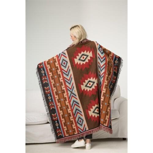Indian style retro blanket Indian creative geometric tapestry sofa blanket tapestry wall hanging home decor
