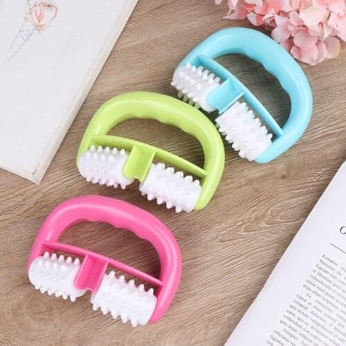 Massage Handle Cell Roller Massager Mini Wheel Ball Slimming Body Leg Foot Hand Neck Fat Cellulite Control Pain Relief Roller