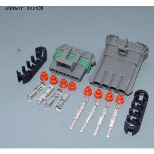Shhworldsea 4 Pin/Way 2.8mm car Metri Pack 280 Series Male And Female Connector Plug Kit 12129600 12129565