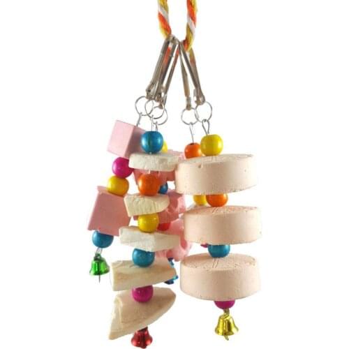 Grindstone Bell Pet Parrot Bird Bite Teeth Grinding Toy Cage Hanging Decor Pet Products Accessories for Pet Products Bird