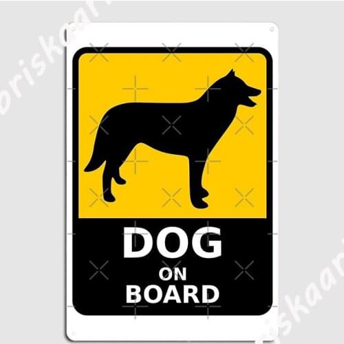 Dog On Board Metal Sign Wall Cave Cinema personalized Garage Decoration Tin sign Posters