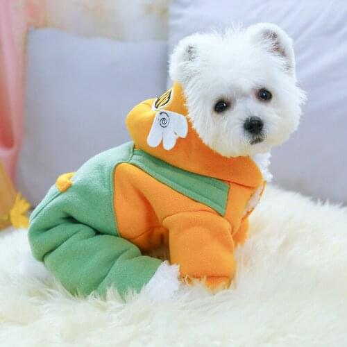 Warm Pet Dog Clothes Soft Pets Dogs Clothing for Dogs Chihuahau Puppy Dog Costume Ropa Perro Bear Ear Pet Coat Overalls