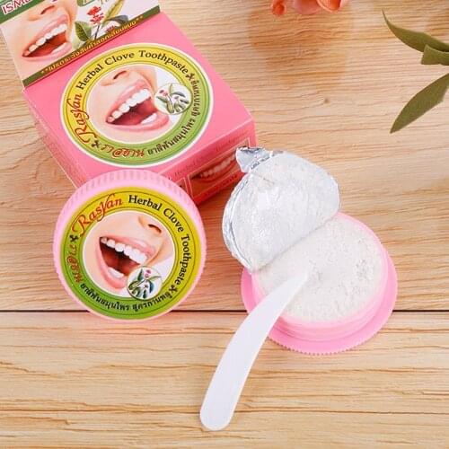 Herbal Clove Thailand Toothpaste Tooth Whitening Powder Oral Hygiene Cleaning Toothbrush Removal Stains