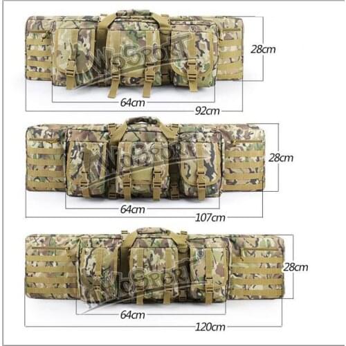 WoSporT Three Sizes Multicolo Tactical Double Carbine Case Dual Two Rifles Bag Large Gun Hunting Shooting Paintball fishing bag