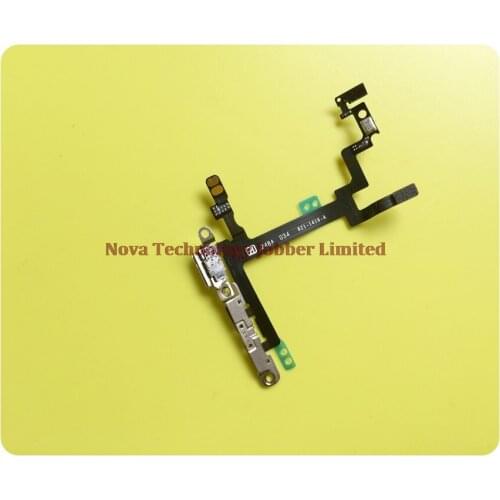 Wyieno 30Pcs/Lot 5G Switch on/off Volume Ribbon For Iphone 5 Power Button Flex Cable Replacement Parts + Tracking