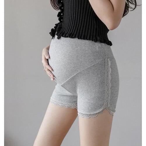 Maternity Shorts High Waist Lace Edge Underpants Pregnancy Knickers Pants For Womens Pregnant Casual Abdomen Support Clothes