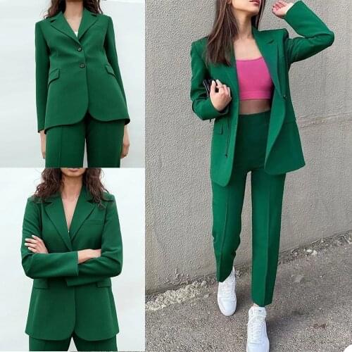 Spring/Autumn Green Formal Men Sutis For Wedding Mother Of Bride Dresses Custom Made Lady Peaked Lapel Jacket With Pants 2021