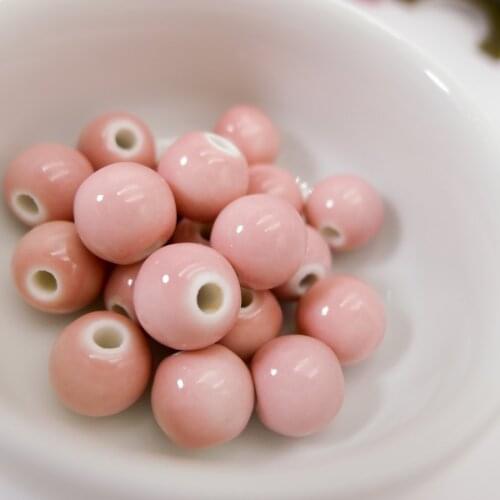 10# 40pcs Jingdezhen Ceramic Beads Round Not Silicone Porcelain Bead For Jewelry Making 10mm Beads #A306C
