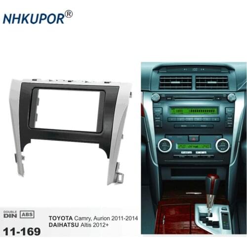 11-169 Car CD Radio Fascia Surround Panel for TOYOTA Camry 2011-2014 Stereo Fascia Dash CD Trim Installation Frame Kit