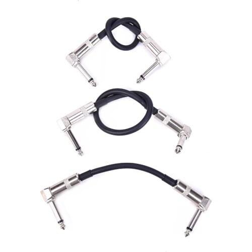 15/20/30 Guitar Patch Pedal Cable Right Angle Guitar Effect Pedal Cables Cord Copper Wire Guitar Accessories