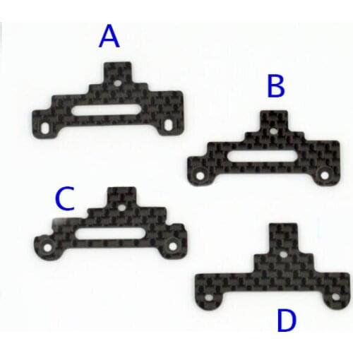 4Pcs Rear Carbon Fiber Bracket 3-Pointed Rear Reinforcing Plate For Tamiya Mini 4WD Car Model VS/S1/S2/SXX/FM/TZ/TZX Chassis