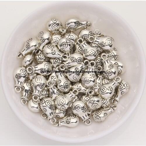 50Pcs/Lot) Zinc Alloy Tibetan Silver European Charm Purse-Shape Pendant Size 14x8mm HZ5120B