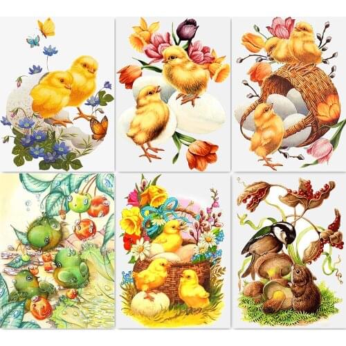 5D Diamond Painting Cartoon Chick Animal Diamond Embroidery Cross Stitch Bird New Product Mosaic Set Home Decoration Gift