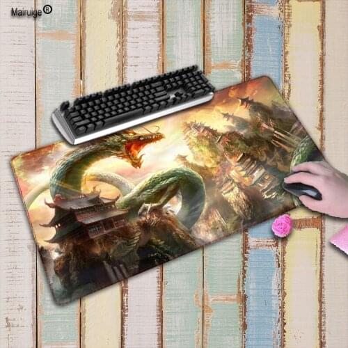 Mairuige Art Dragon Large Lock Edge mouse pad gamer play mats Size for 40x90CM Speed Version Gaming Mousepads For CSGO DOTA LOL