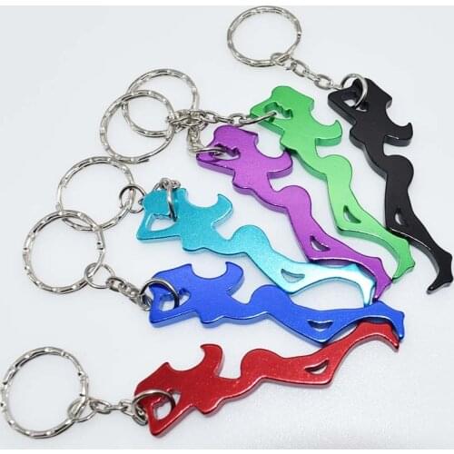 Sex lady shape mental promotion beer bottle opener keychains/keyring opener of bottle/eco-friendly aluminum alloy