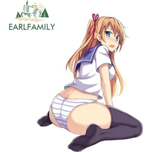 EARLFAMILY 13cm x 10cm for Sexy Girl Butt Vinyl Car Stickers Occlusion Scratch Decal Camper Windows Sunscreen Graffiti Graphics