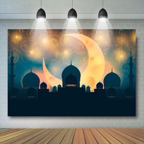 Arabian Nights Backdrop Birthday Photocall Background Moon Sheikh Zayed Grand Mosque Drop Aladdins Lamp Photography Photo Studi