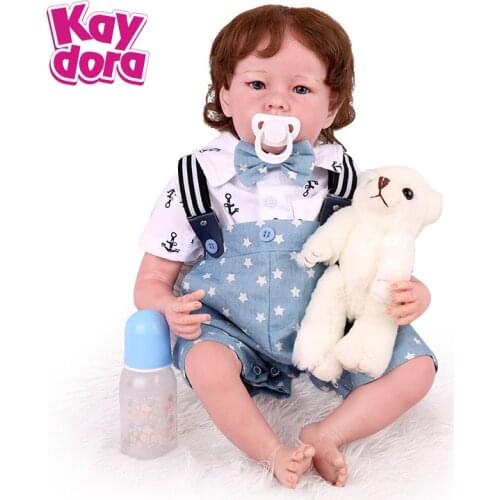 KAYDORA Reborn Toddlers Liam Dolls 22 Inch 55cm Alive Bebe Newborn Menina Toddler Realistic Toy Kids Birthday Surprise Gifts