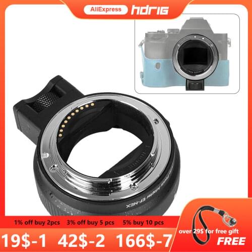 HDRiG EF-NEXII Auto Focus AF Lens Adapter Ring Anti-Shake for Canon EF EF-S Lens to use for Sony NEX E Mount Camera Full Frame