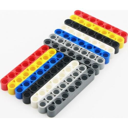 100pcs Bricks Technic Parts Liftarm 1x7 Thick Studless Beam MOC Model Building Kits Toy Gift Accessories Bulk Parts Blocks 32524