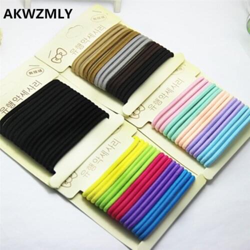 15Pcs/Set Fashion Women Children Headband High Quality Hairband Black Candy Color Hair Accessories Elastic Hair Bands