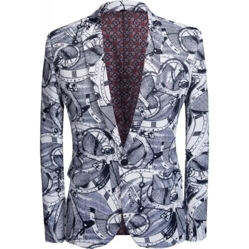 Blazer Men Clothing Casual Suit Jacket Stage DJ Singer Homme Costumes 3D Mens Casual Blazers Plus Size