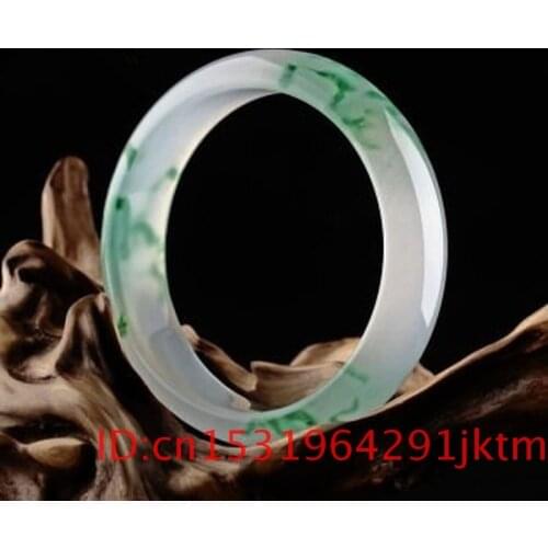 Jade Bangle Bracelet Gifts 5A+ White Fashion Jadeite Natural Charm Women Men Amulet for Green Chinese Jewelry