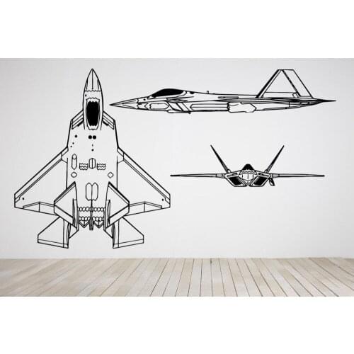 New Airplane Jet Aircraft Plane Wall Room DIY Self-Adhesive Vinyl Wall Decal Baby Nursery Wall Decals Mural Interior Decor LA312