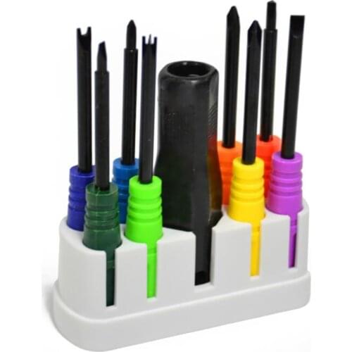 Magnetic Professional Screwdriver Set with Holder Case -Slotted & Phillips, Y & U Type, Triangular Screwdriver, Non-Slip Handle